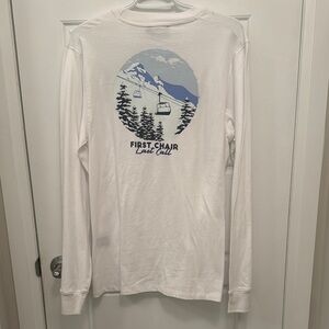 Simons White Long Sleeve Tee Crew Neck- size medium